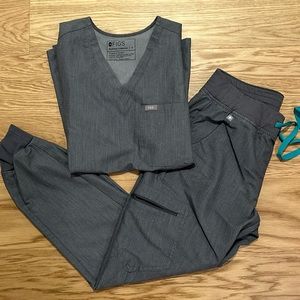 Gray FIGS Scrubs Set